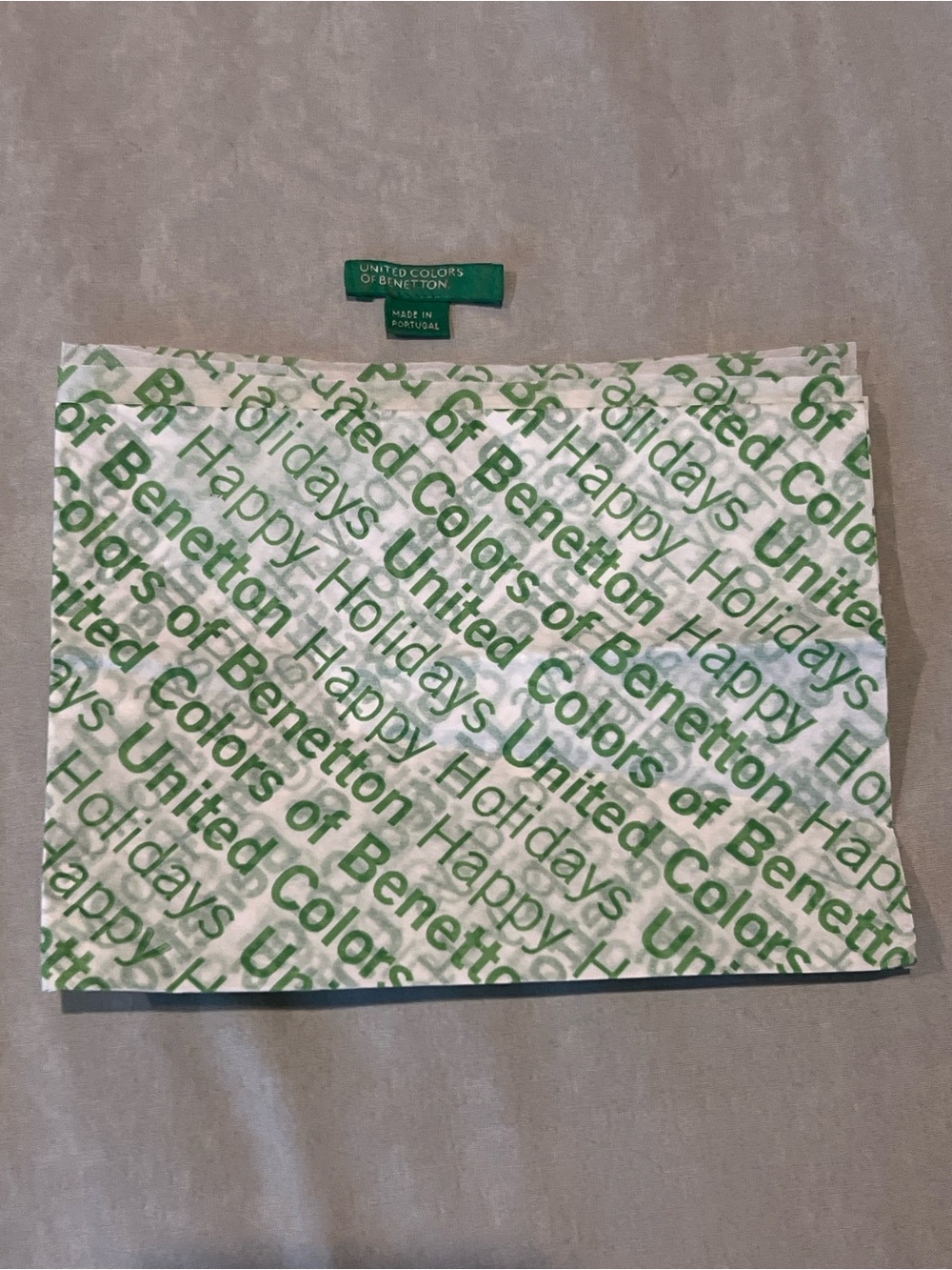 United Colors of Benetton vintage Tag and tissue paper